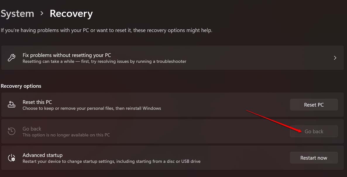 How to Fix Windows 11 Lagging After Software Update? 7 rollback to Windows previous build