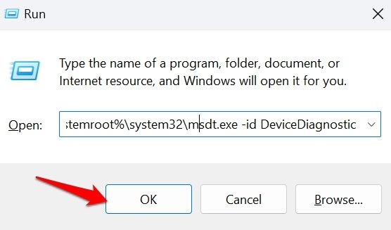 How to Fix Windows 11 Caps Lock Light Is Not Working 6 run Windows device diagnostic tool using Run box
