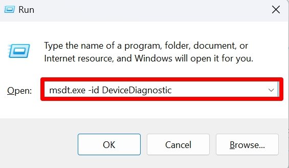 How to Fix Exception Access Violation Error on Windows 11? 8 run device diagnostic tool
