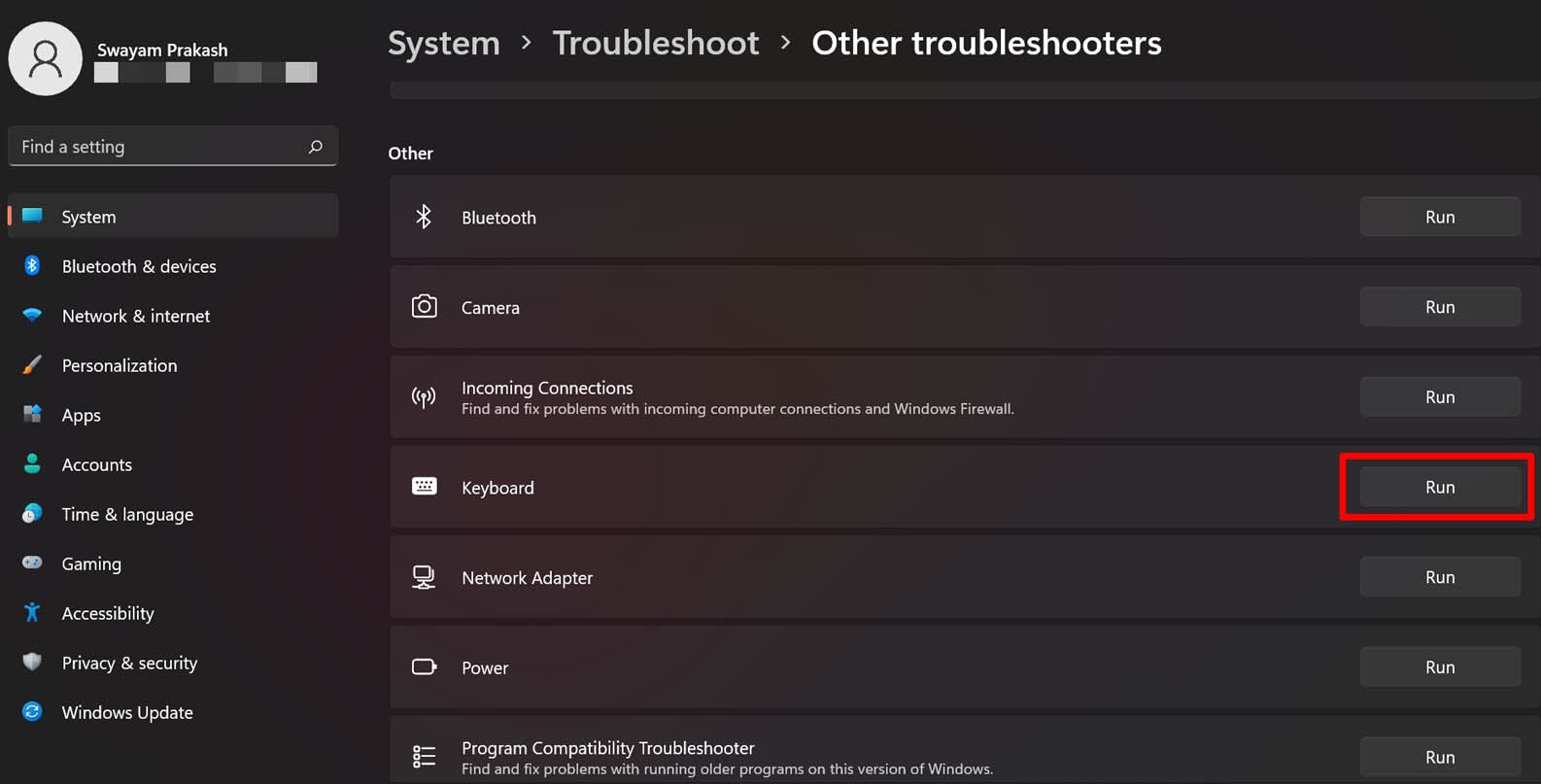 How to Fix Reversed Caps Lock in Windows 11? 13 run keyboard troubleshooter