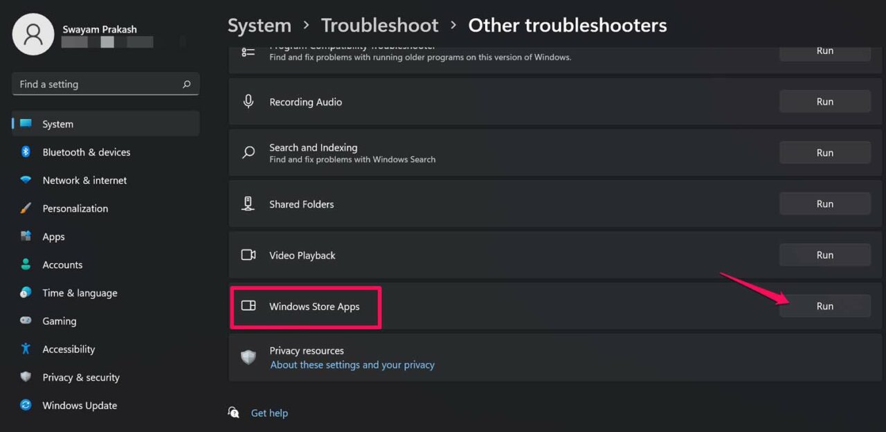 How to Fix Photos App Not Working on Windows 11 15 run the troubleshooter for Windows Store