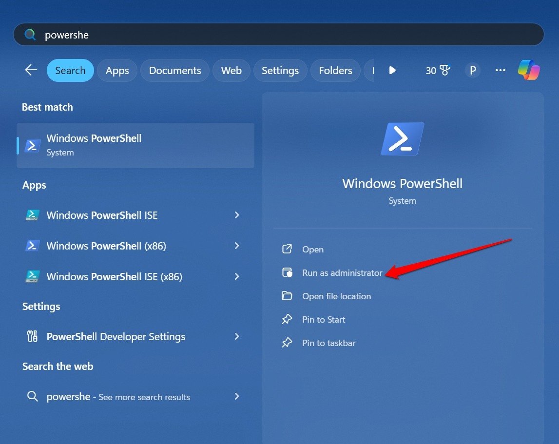 How to Fix Windows Security Protection History Missing in Windows 11 8 run windows powershell as Administrator
