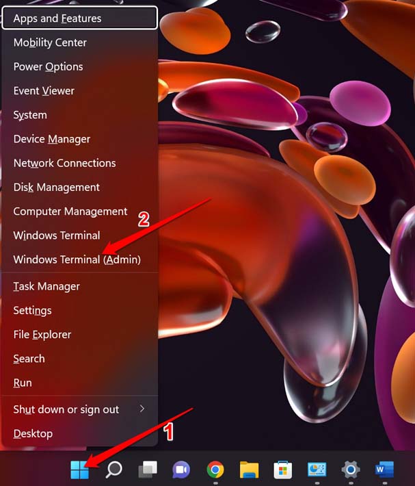 run windows terminal with admin access