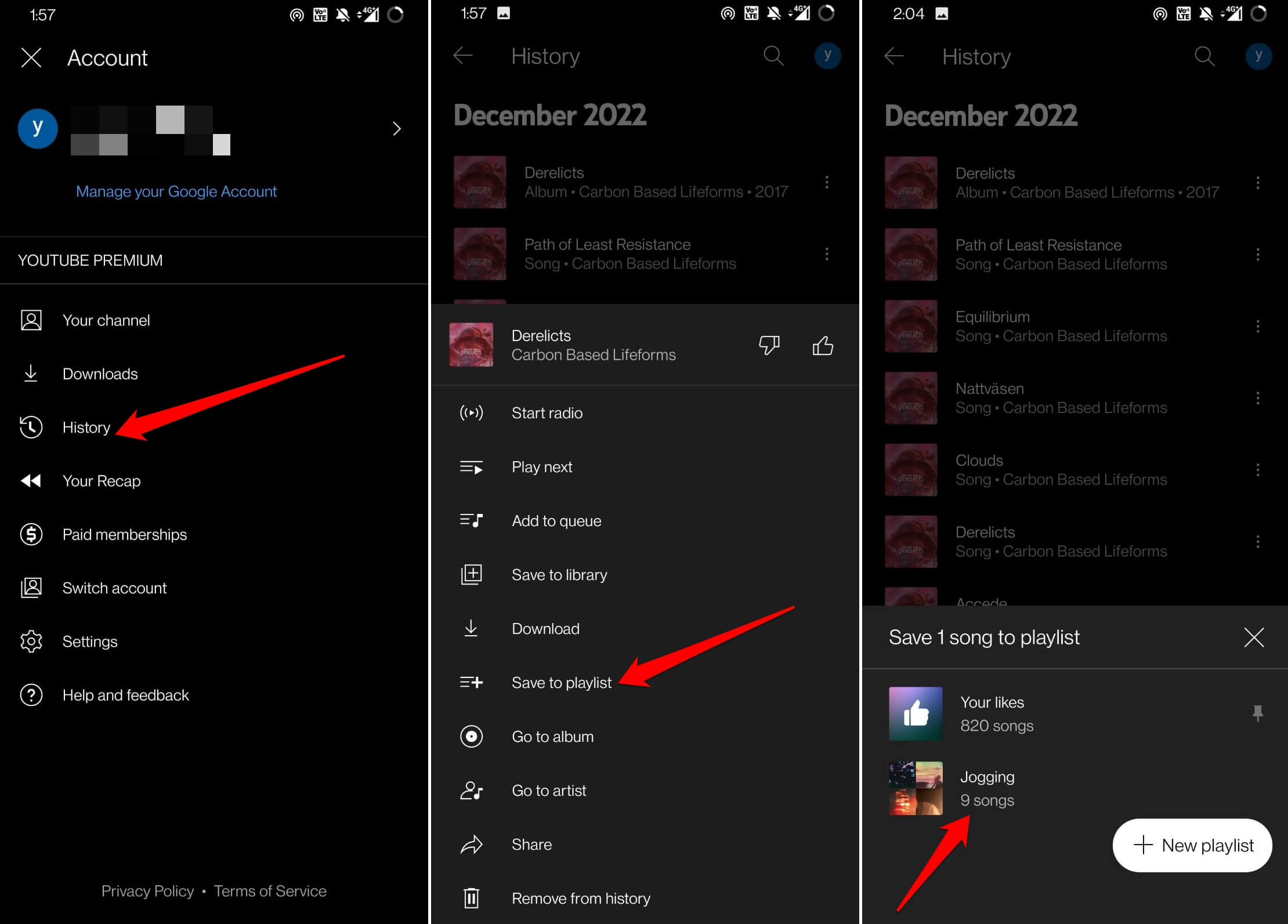 How to View and Delete YouTube Music History? 7 save a song from YouTube music app to a playlist