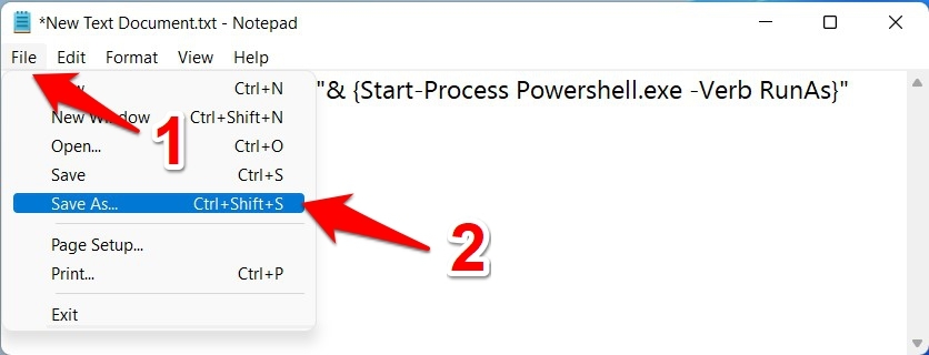 How to Open PowerShell as Admin Default in Windows 11? 5 save as option powershell batch file