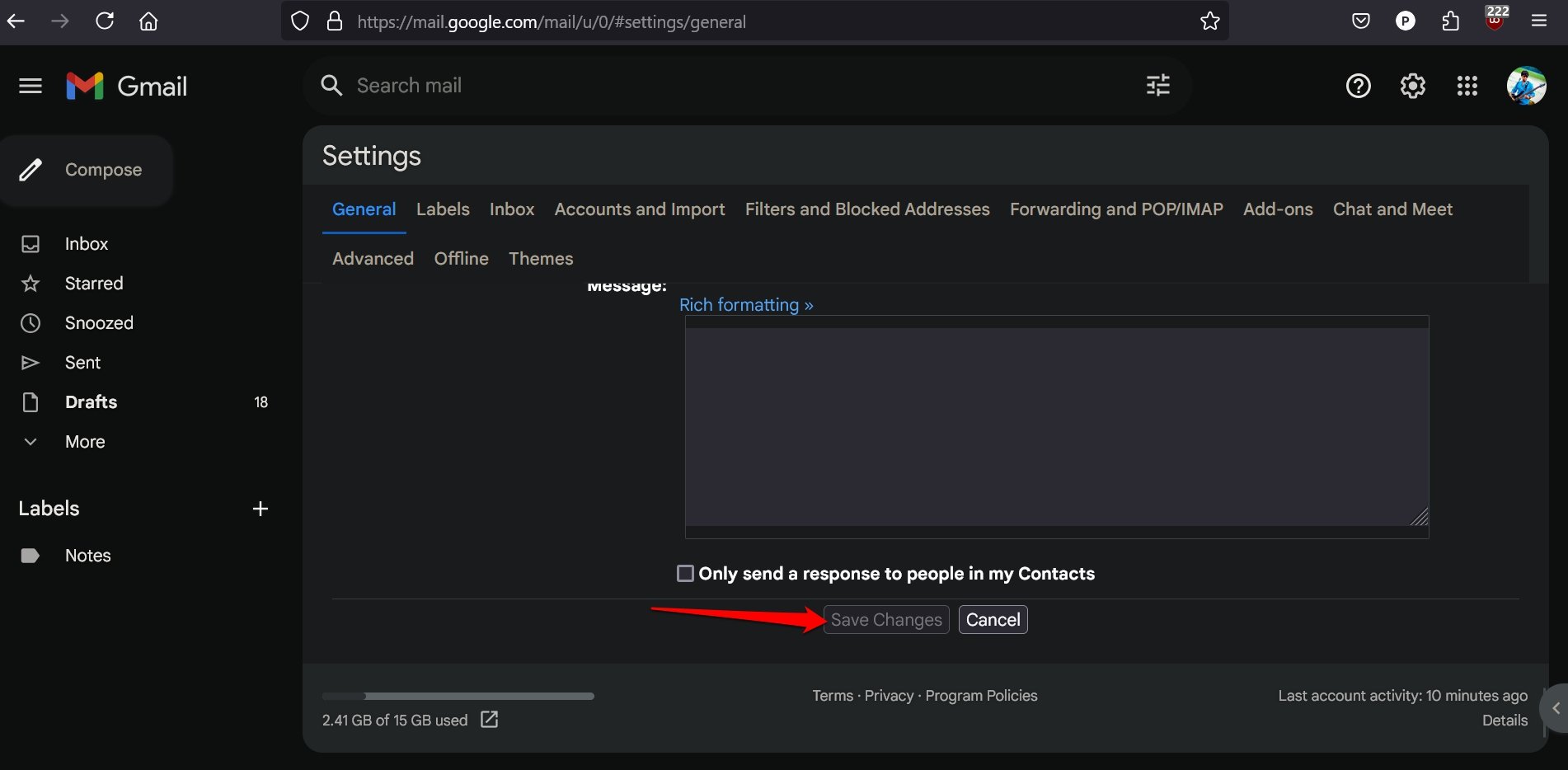 How to Recall an Email in Gmail 4 save changes to Gmail settings