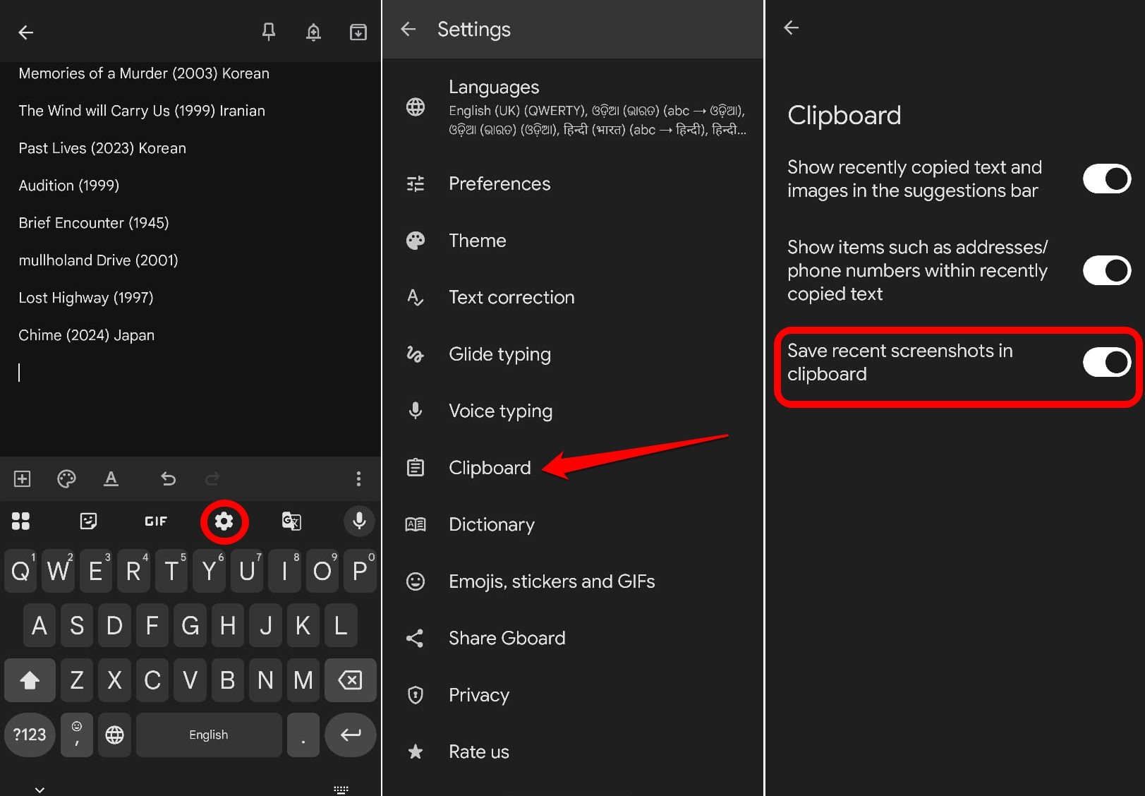 I Used These Gboard Tricks on Android to Edit and it Made Typing Easier 9 save recent screenshots in Gboard clipboard