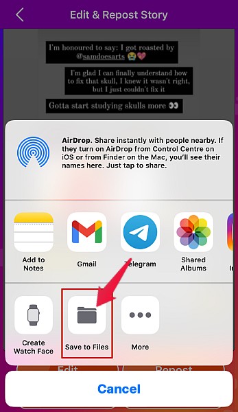 save-to-files iOS