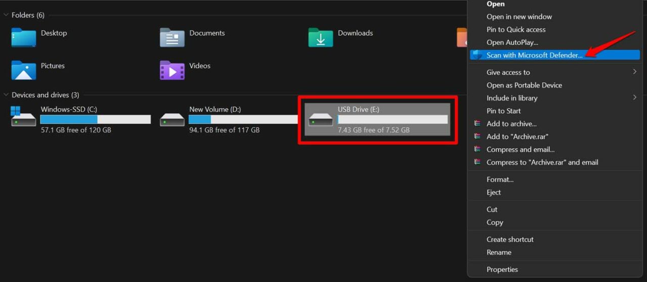How to Fix Files Not Deleting from USB Drive on PC 2 scan USB drive for malware