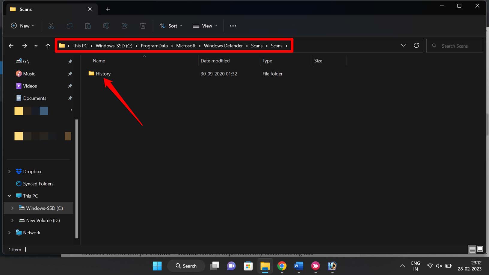 Best Ways to Clear Windows Defender Protection History on Windows 11 8 scan history log file in Windows primary driver