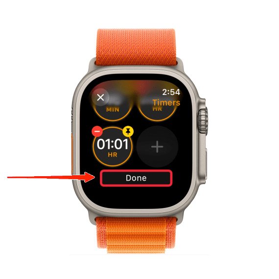 How to Set a Timer on Apple Watch 5 scroll down and tap on Done