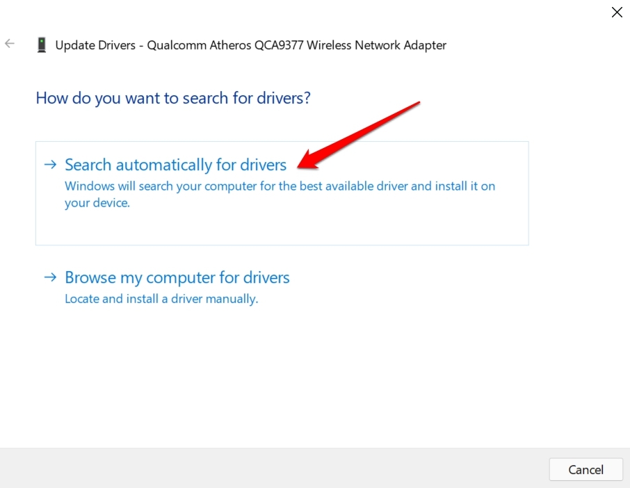 How to Fix Windows 11 Keeps Disconnecting from WiFi? 10 search automatically for drivers