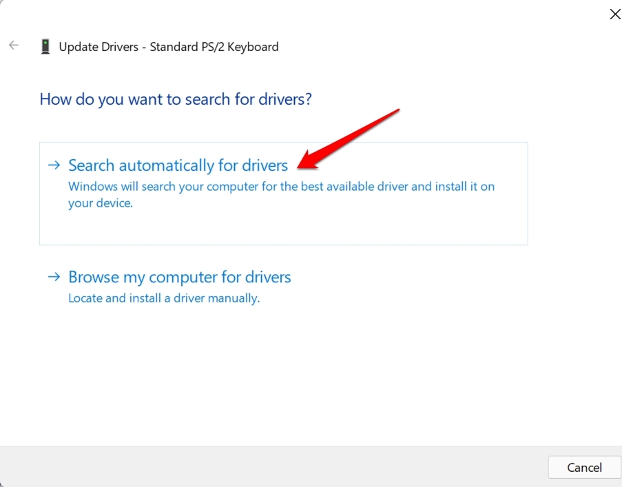 How to Fix Reversed Caps Lock in Windows 11? 4 search automatically for drivers
