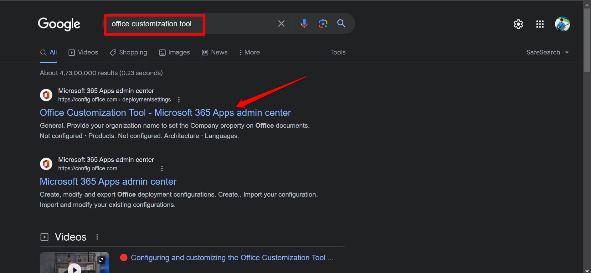How to Download and Install MS Office Professional 2021 for Free 2 search for office customization tool