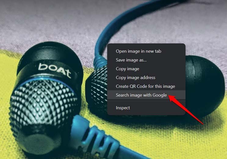 search image with Google Photos