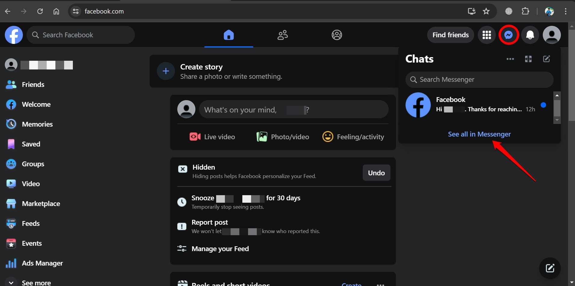 How to Find Unread Messages in Messenger 2 see all chats in Facebook messenger PC