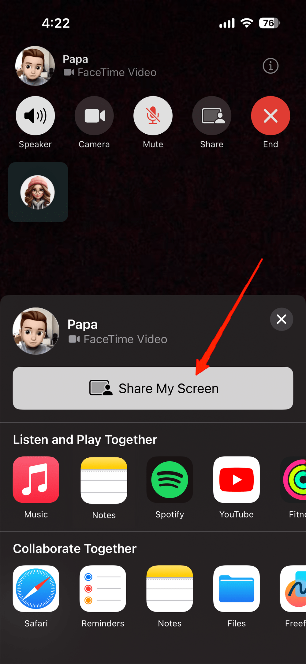 Apple SharePlay: What It Is and How to Use It 3 select 'Share My Screen'. This will initiate Screen Sharing in a couple of seconds.