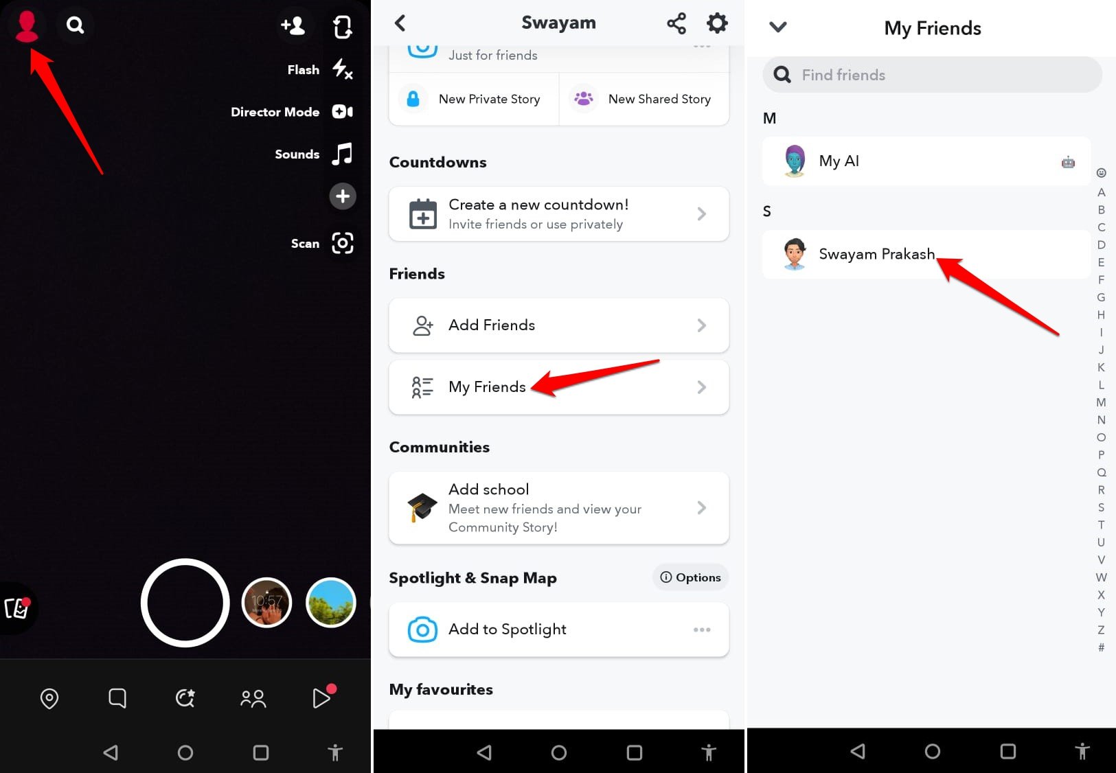 How to Recover Deleted Snapchat Messages? 2 select Snapchat friend to send message