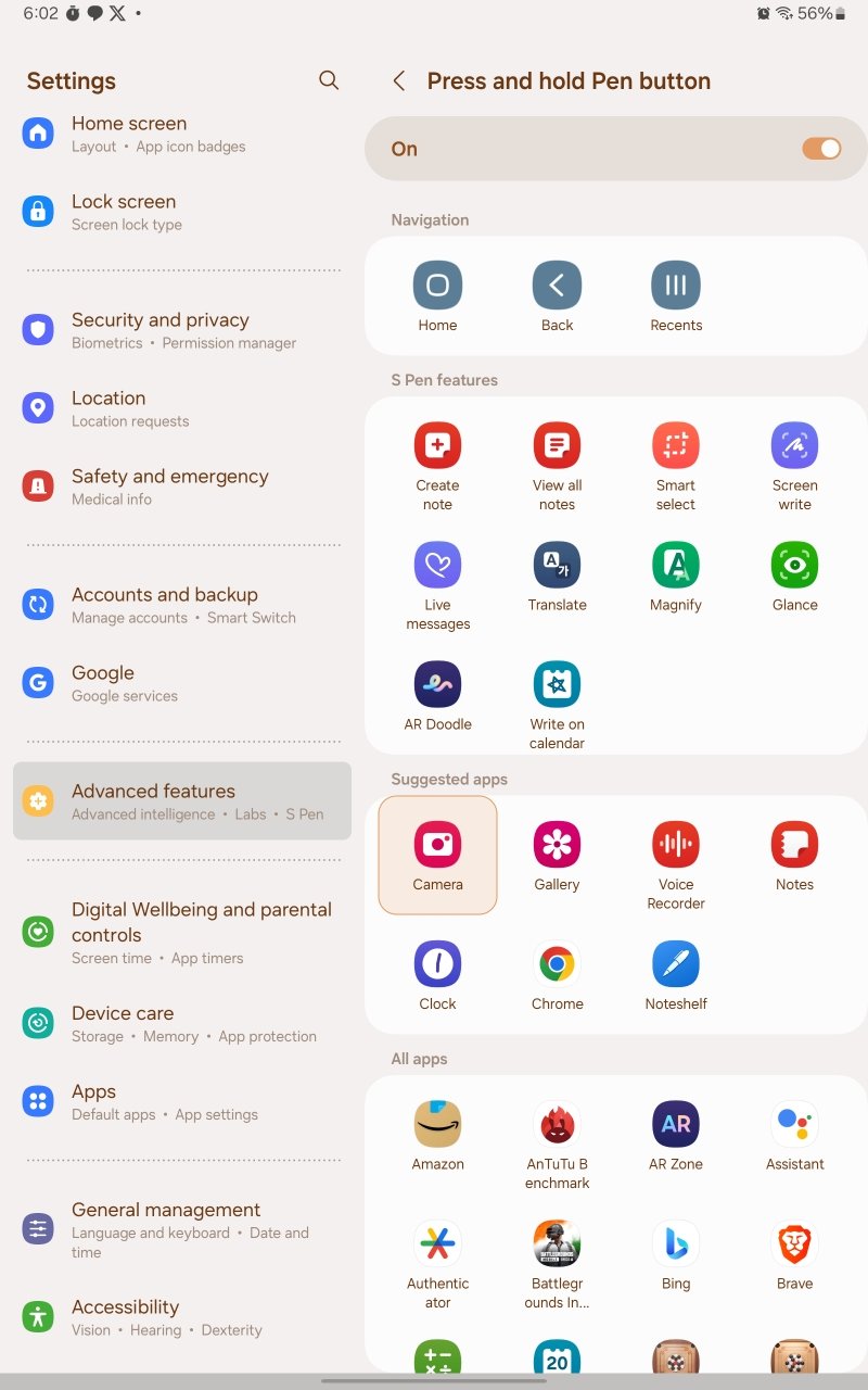 How to Use and Customize S Pen Air Actions and Gestures 22 select a feature on an app for the Press and hold pen button