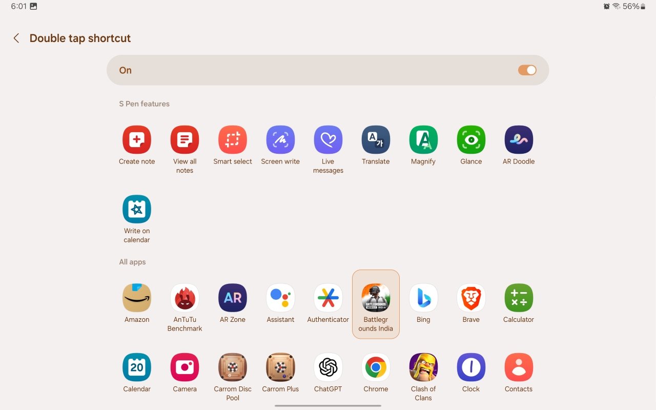 How to Use and Customize S Pen Air Actions and Gestures 18 select a feature on an app for the double tap shortcut