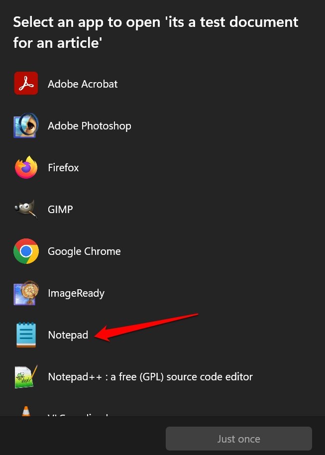 How to Create a File Without Name and Extension in Windows 11 9 select an app to open a file saved without extension