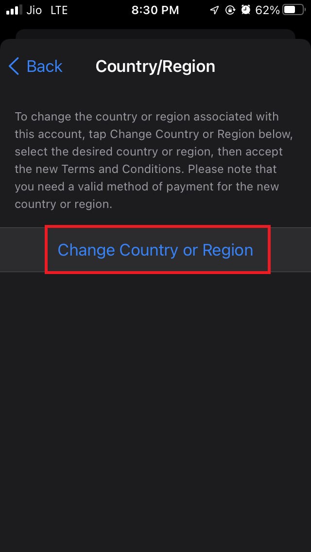 How To Fix App Not Available Error on App Store in iPhone? 19 select-change country or region