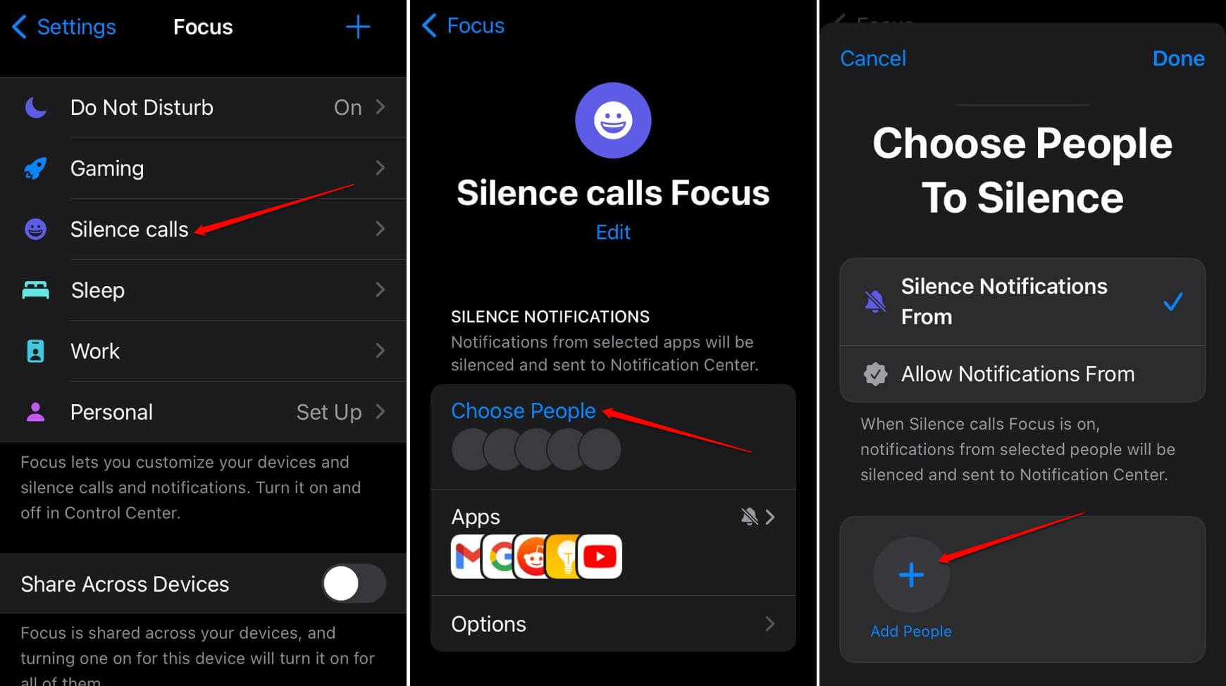 How to Silence Calls on iPhone 8 select contacts to silence calls on iPhone