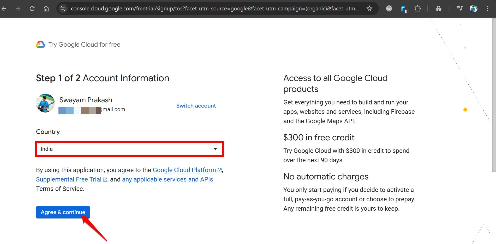 Google VEO 3 FREE for 90 Days! Step-by-Step Guide 5 select country for Google Cloud