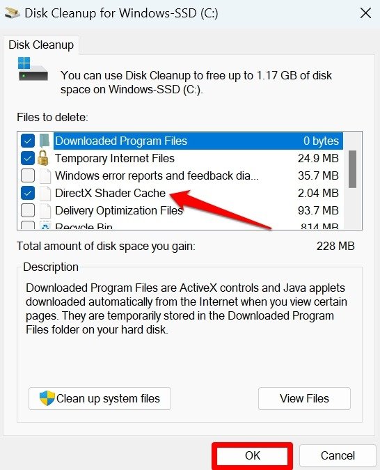 How to Clear DirectX Shader Cache on Windows 11 9 select directx shader cache