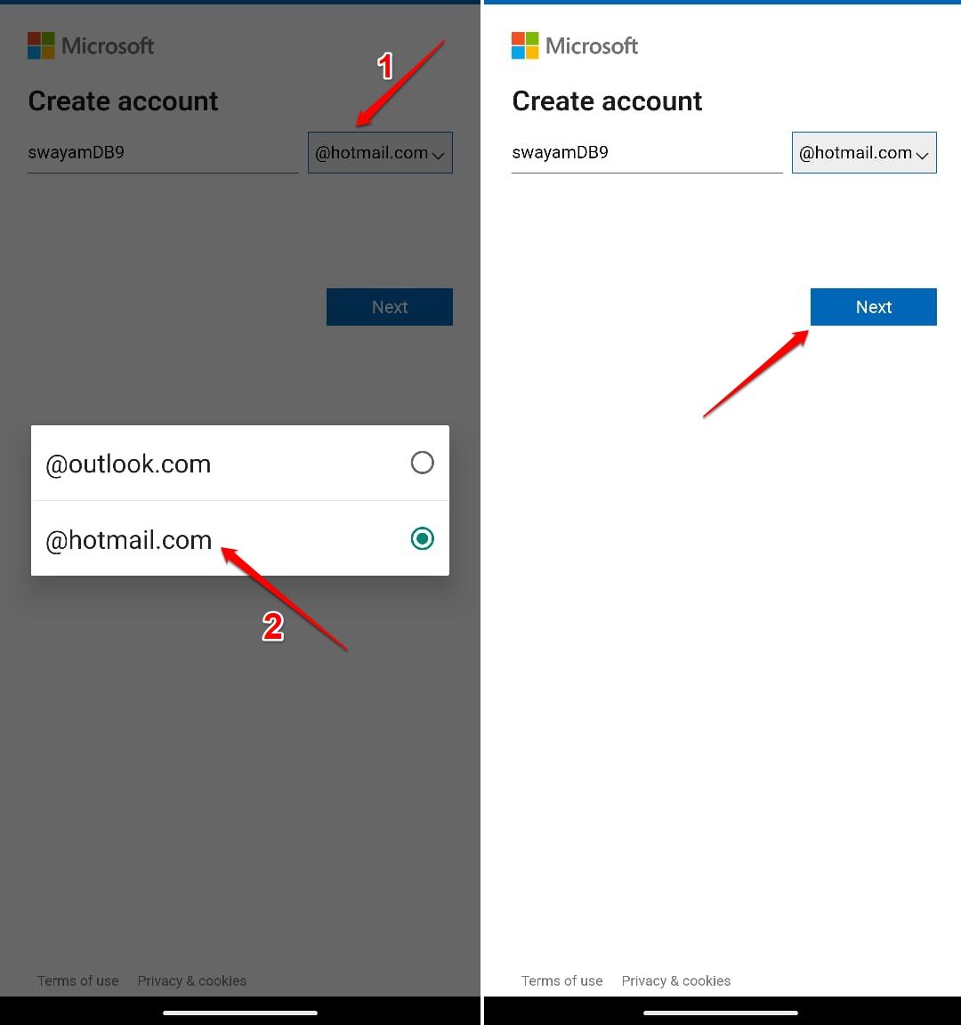 Here's How You Can Make a Hotmail Email Account? 14 select hotmail domain for username
