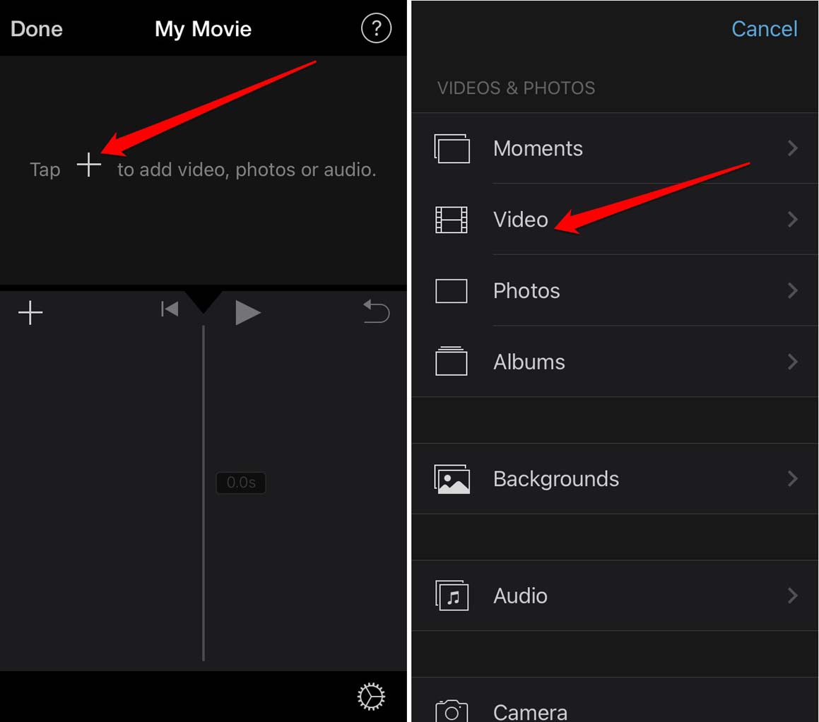 select video file