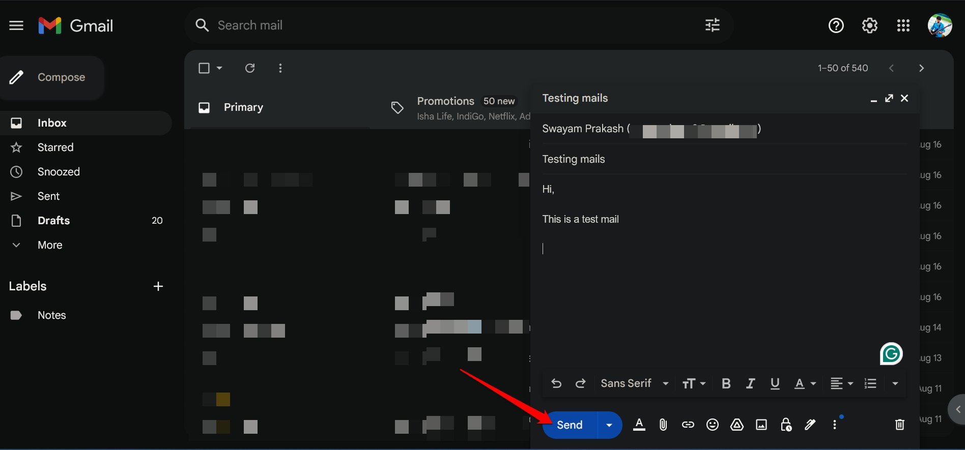 How to Recall an Email in Gmail 5 send an email in Gmail web