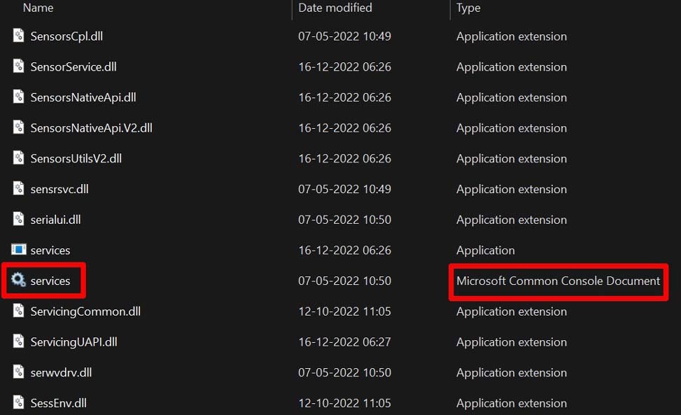 8 Best Ways to Open Services on Windows 11 14 services app within System32 folder