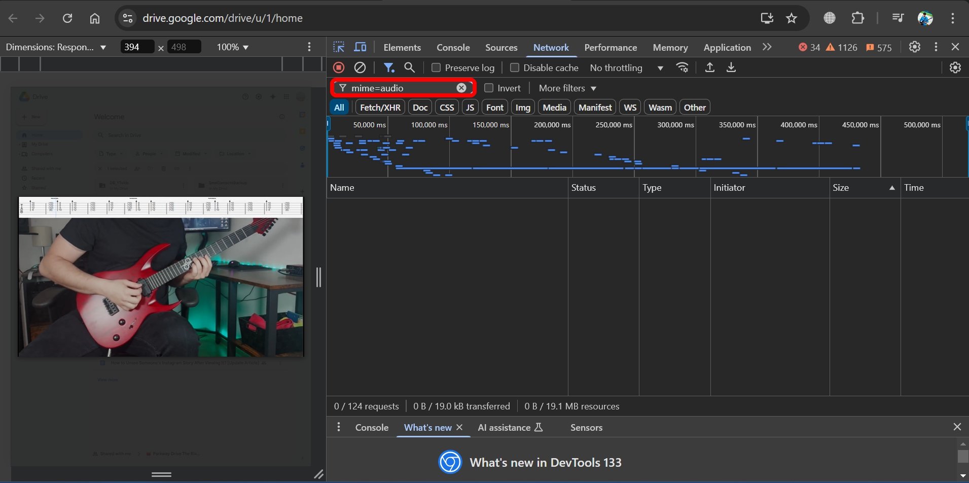 Download Protected Google Drive Videos: Save Restricted Video 11 set Chrome filter mime to audio