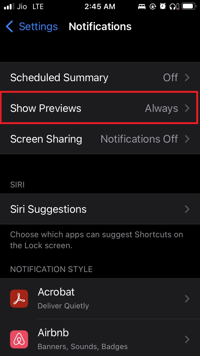 No Notification Alert Showing on iPhone: How to Fix 5 set Show Notification Preview to Always