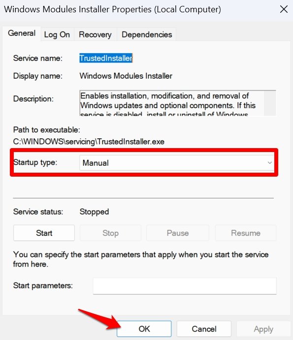 How to Fix Windows Modules Installer Worker High CPU Usage 8 set Windows modules installer startup to manual