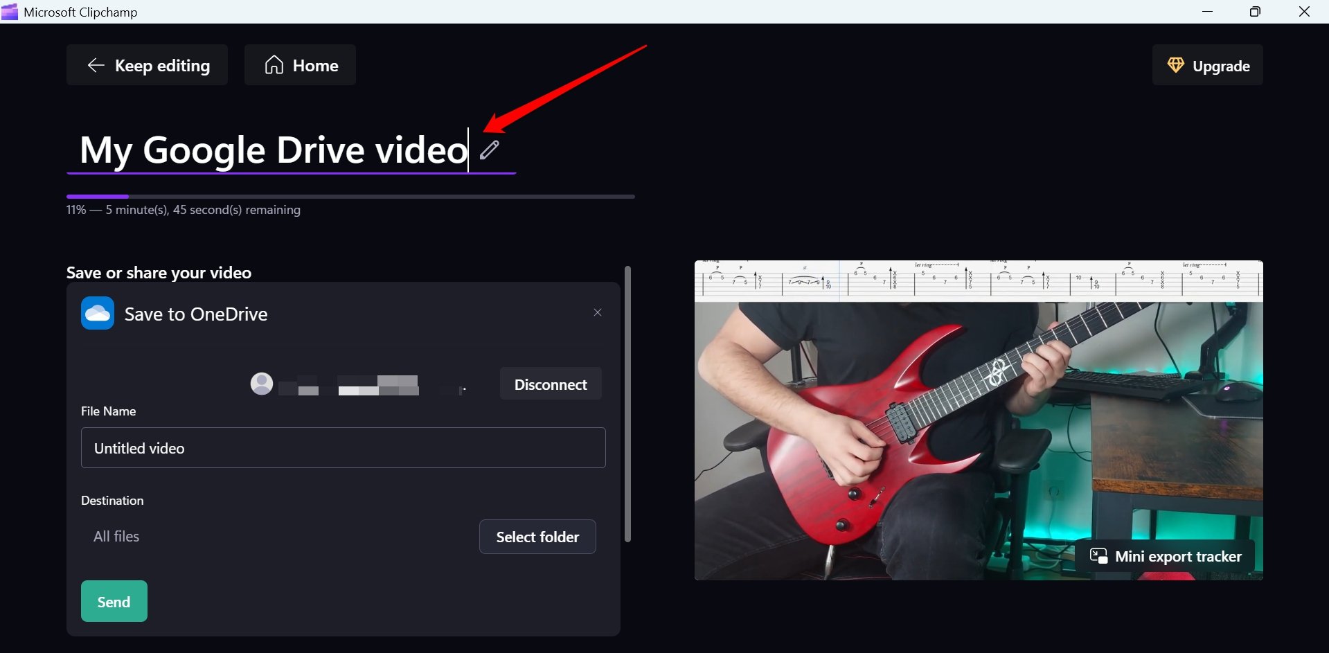 Download Protected Google Drive Videos: Save Restricted Video 21 set a name for video created on Clipchamp
