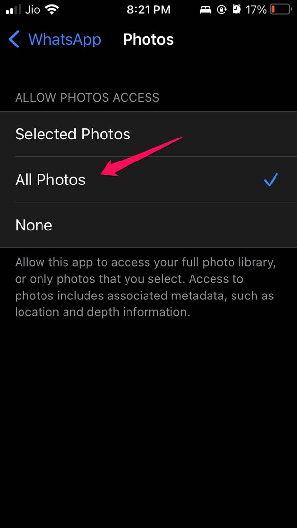 set access to All Photos