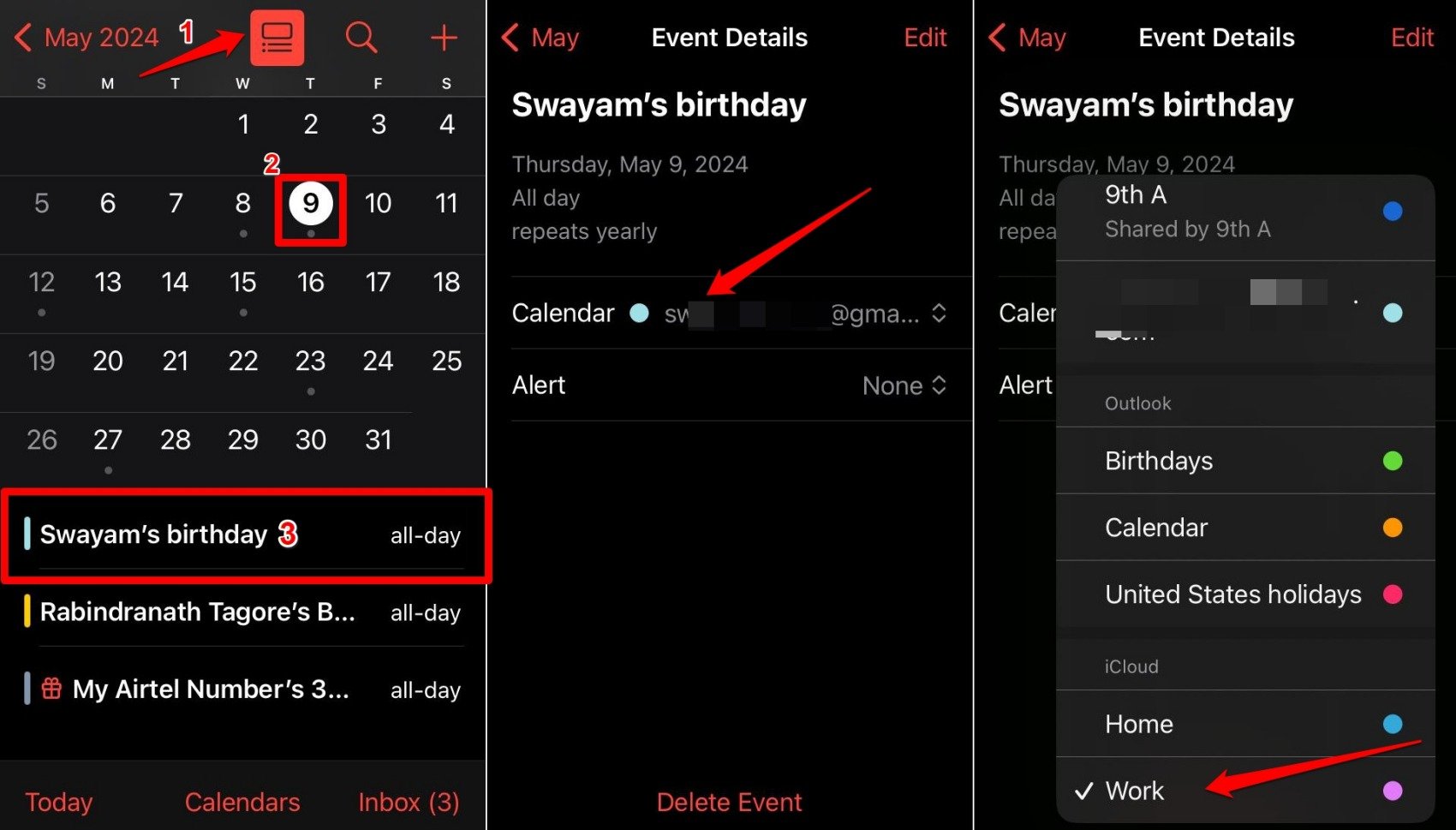 How to Add and See Birthdays on iPhone Calendar 9 set an alternate account for birthday event