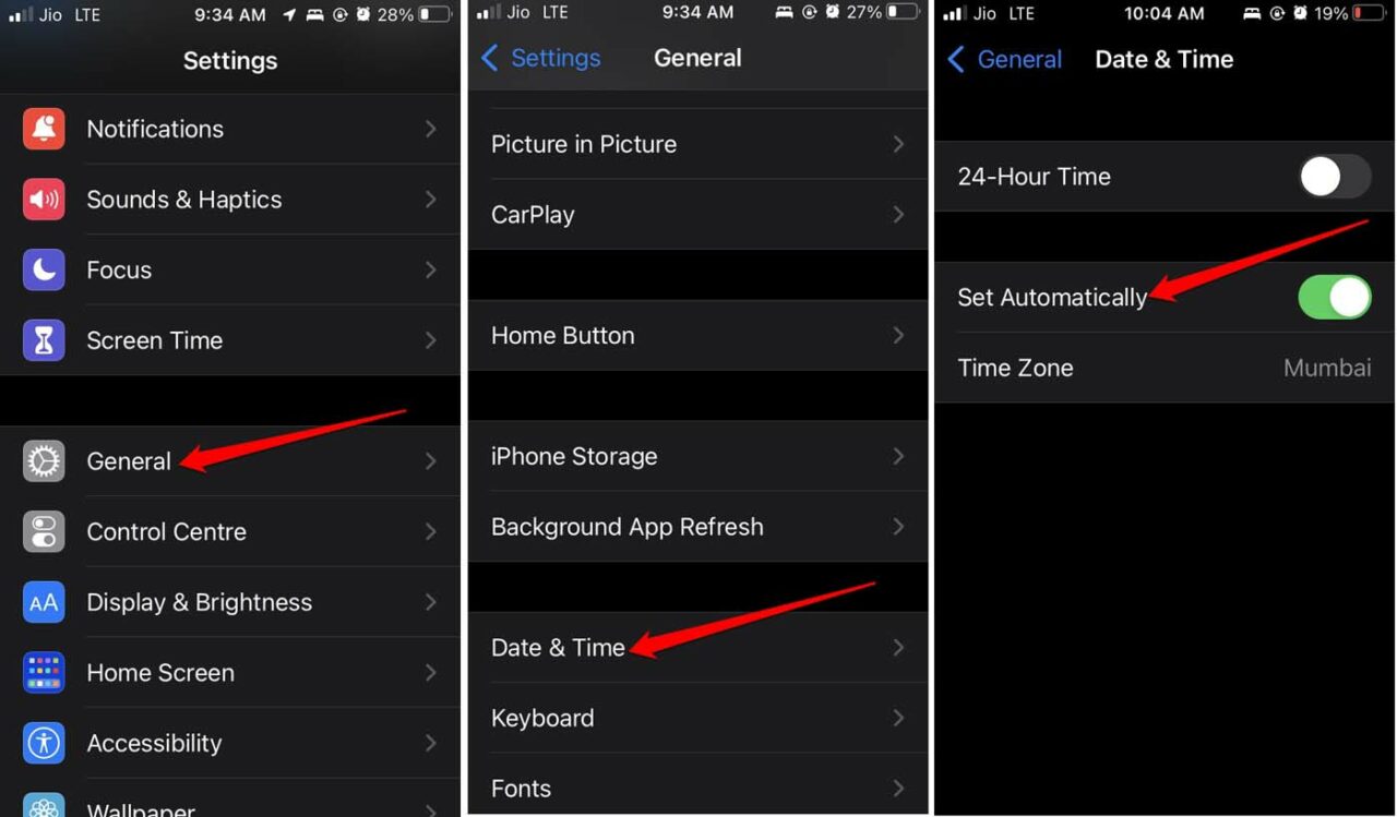 How to Fix WhatsApp Unable to Send Pictures on iPhone? 7 set automatic time on iPhone