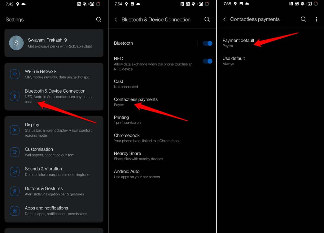 set payment app for NFC