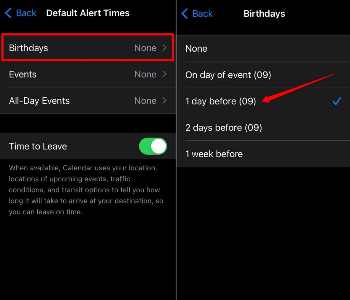 How to Add and See Birthdays on iPhone Calendar 4 set the birthday alert on iOS Calendar app