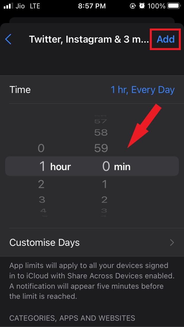 set-the time limit for the apps