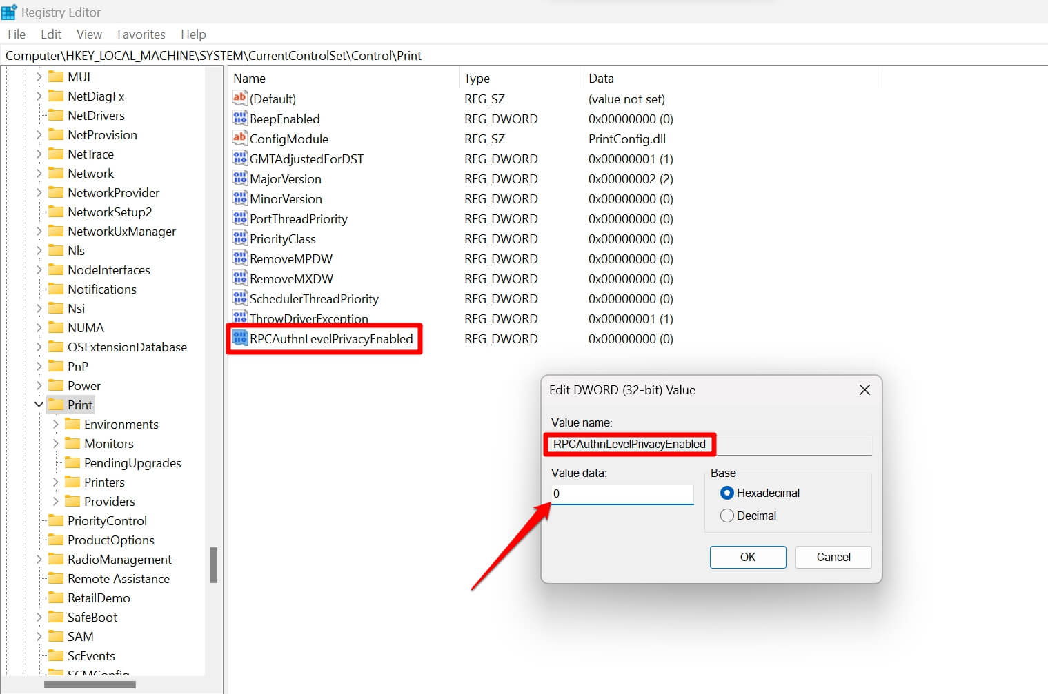 How to Fix ‘Not All of the Updates Were Successfully Uninstalled’ Error on Windows? 9 set the value data for new DWORD value RPCAuthnLevelPrivacyEnabled