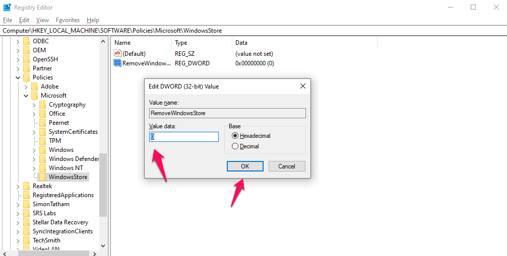 How to Fix Microsoft App Store Error 0x800704EC in Windows 10? 28 set the value to 0 and click on OK
