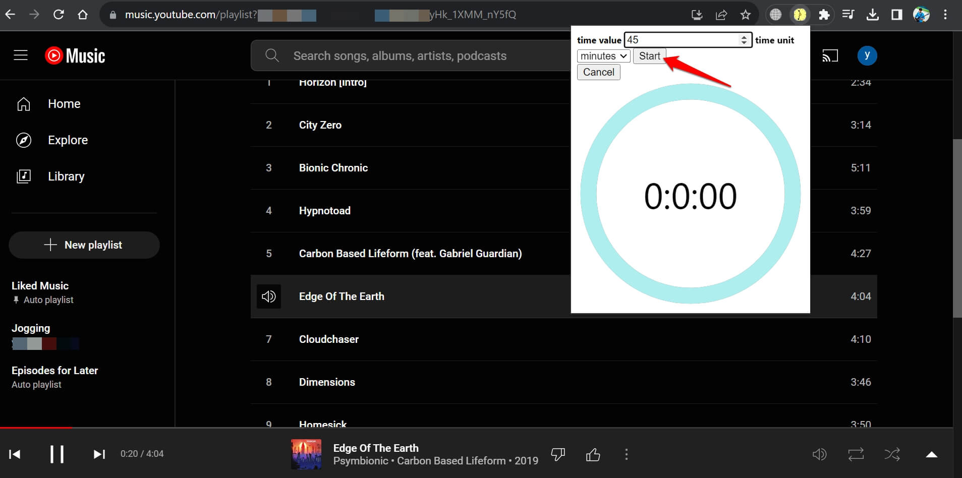 How to Set Up a Sleep Timer in YouTube Music 6 set time for YouTube music sleep timer web