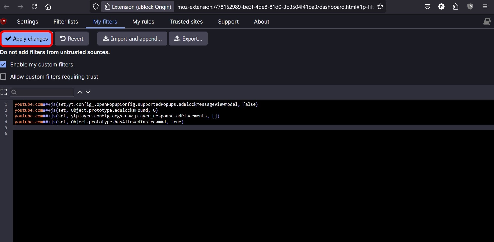 How to Bypass YouTube Adblock Detection on Chrome? 4 set ublock origin filter to bypass YouTube adblock detection