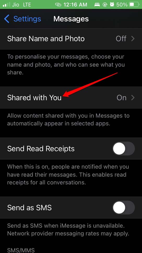 How to Fix 'Shared with You' Not Working on iPhone? 7 shared with you iMessage