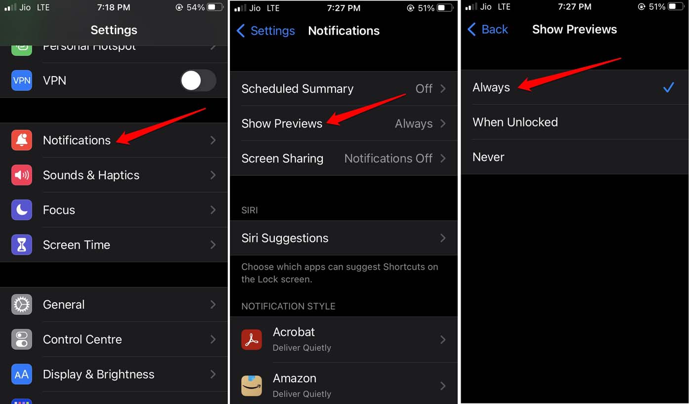 How to Fix Delayed Notifications on iPhone 4 show notification previews on iOS