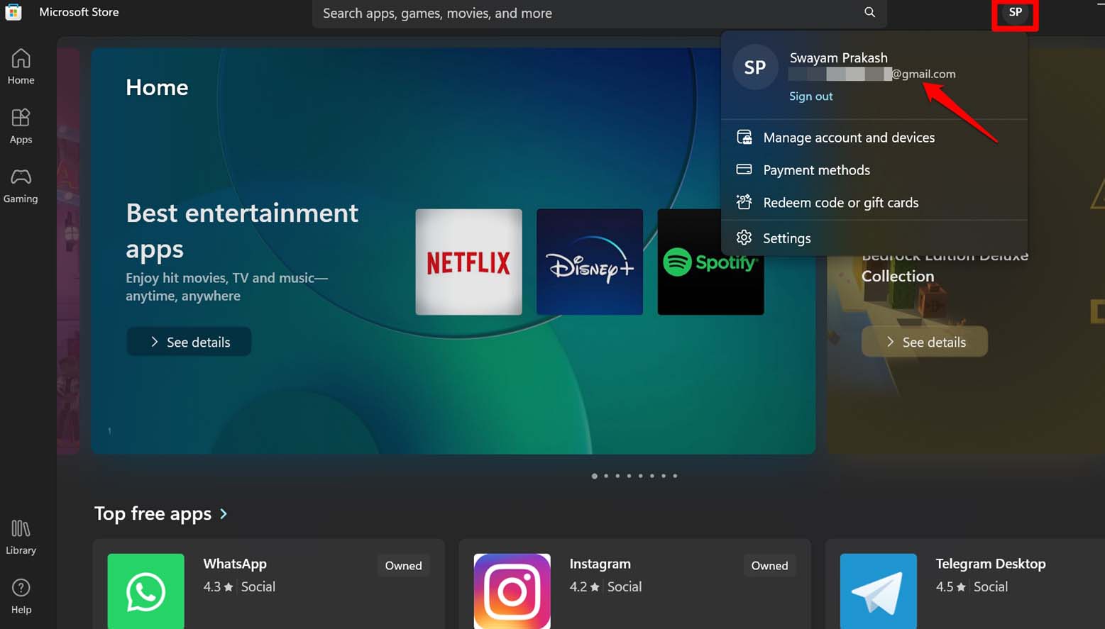 How to Fix Microsoft Store Not Showing Purchased Apps on Windows? 9 sign out of Microsoft Store